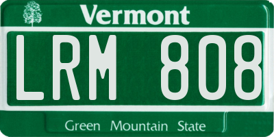 VT license plate LRM808