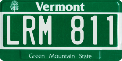 VT license plate LRM811