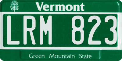 VT license plate LRM823