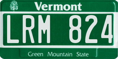 VT license plate LRM824