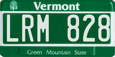 VT license plate LRM828
