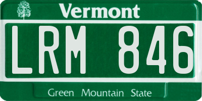 VT license plate LRM846
