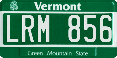 VT license plate LRM856