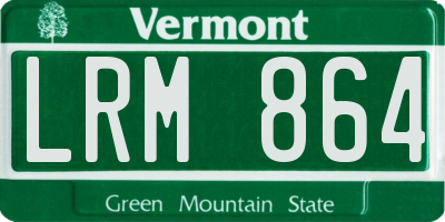 VT license plate LRM864