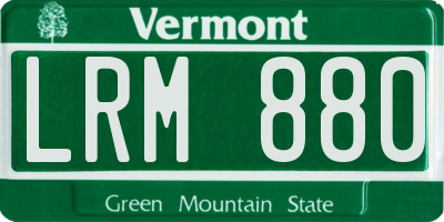 VT license plate LRM880