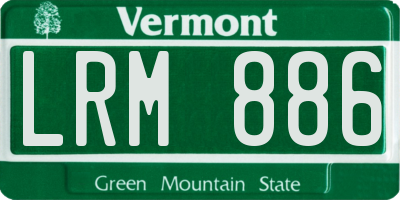 VT license plate LRM886