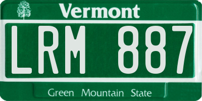 VT license plate LRM887