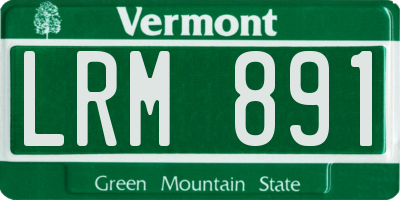VT license plate LRM891