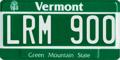 VT license plate LRM900