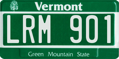 VT license plate LRM901
