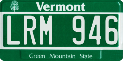 VT license plate LRM946