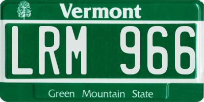 VT license plate LRM966