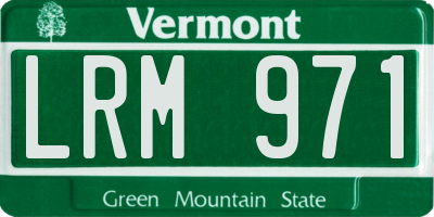 VT license plate LRM971