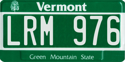 VT license plate LRM976