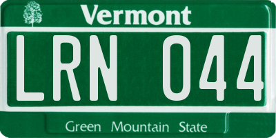 VT license plate LRN044