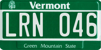 VT license plate LRN046