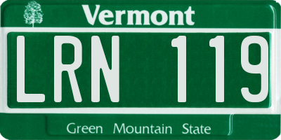VT license plate LRN119