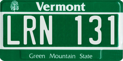 VT license plate LRN131