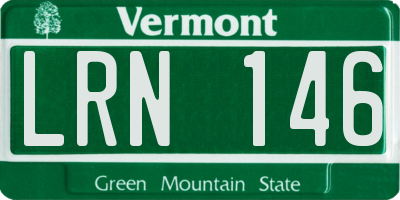VT license plate LRN146