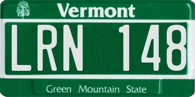 VT license plate LRN148