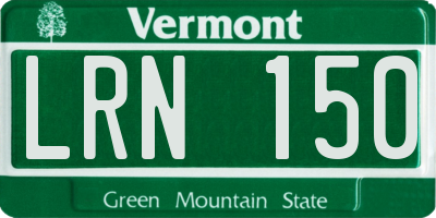 VT license plate LRN150