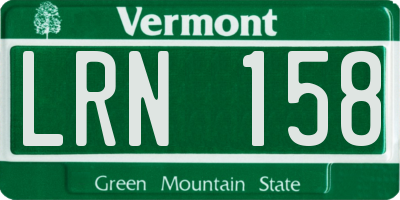 VT license plate LRN158