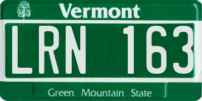 VT license plate LRN163