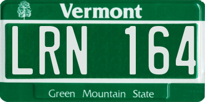 VT license plate LRN164