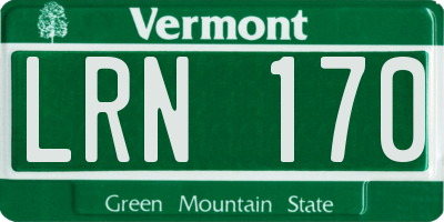 VT license plate LRN170
