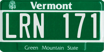 VT license plate LRN171