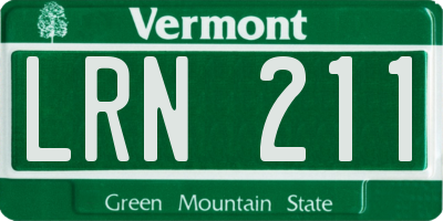 VT license plate LRN211