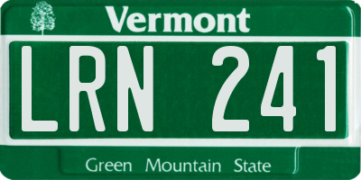 VT license plate LRN241
