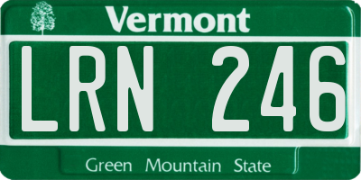 VT license plate LRN246