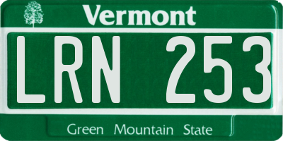 VT license plate LRN253