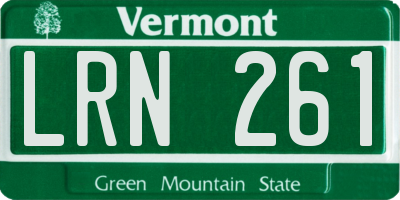 VT license plate LRN261