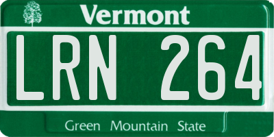 VT license plate LRN264