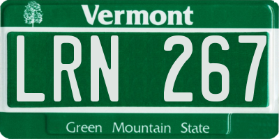 VT license plate LRN267