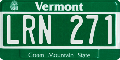 VT license plate LRN271