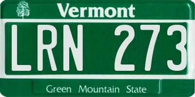 VT license plate LRN273