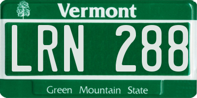 VT license plate LRN288
