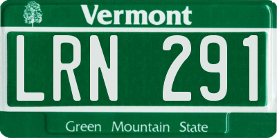 VT license plate LRN291