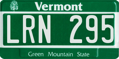 VT license plate LRN295