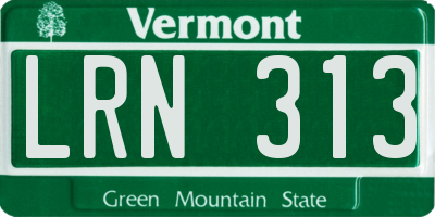 VT license plate LRN313