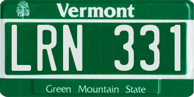 VT license plate LRN331