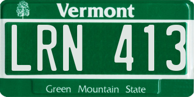 VT license plate LRN413