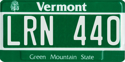 VT license plate LRN440