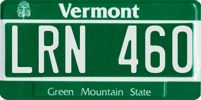 VT license plate LRN460