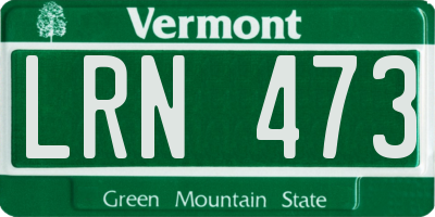 VT license plate LRN473