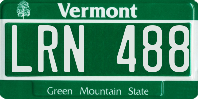 VT license plate LRN488