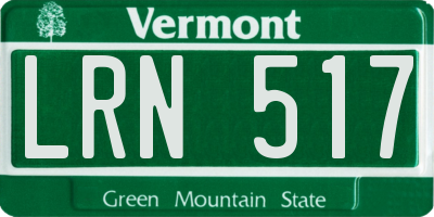 VT license plate LRN517